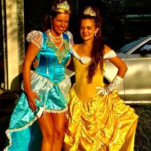 Belle and Cinderella costume